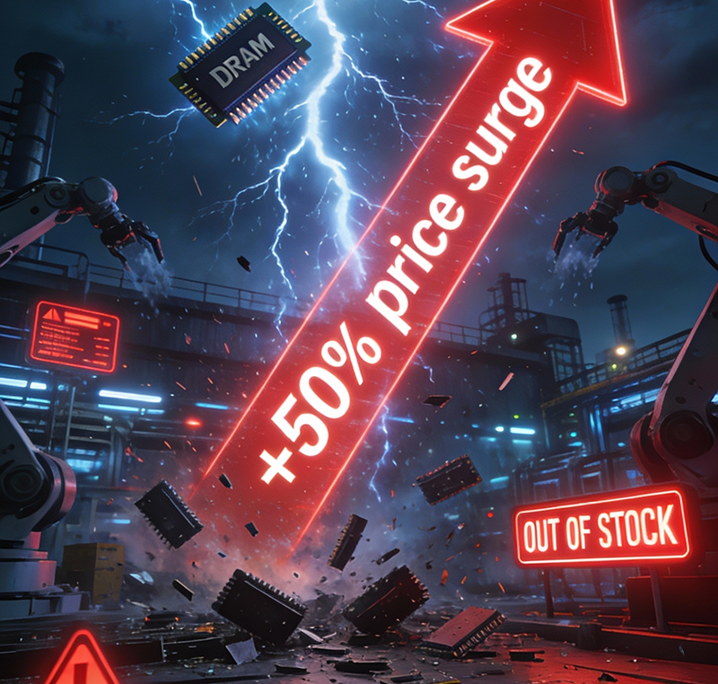智能制造领域2026开年就炸雷！内存价格暴涨50%，你知道是什么原因吗？